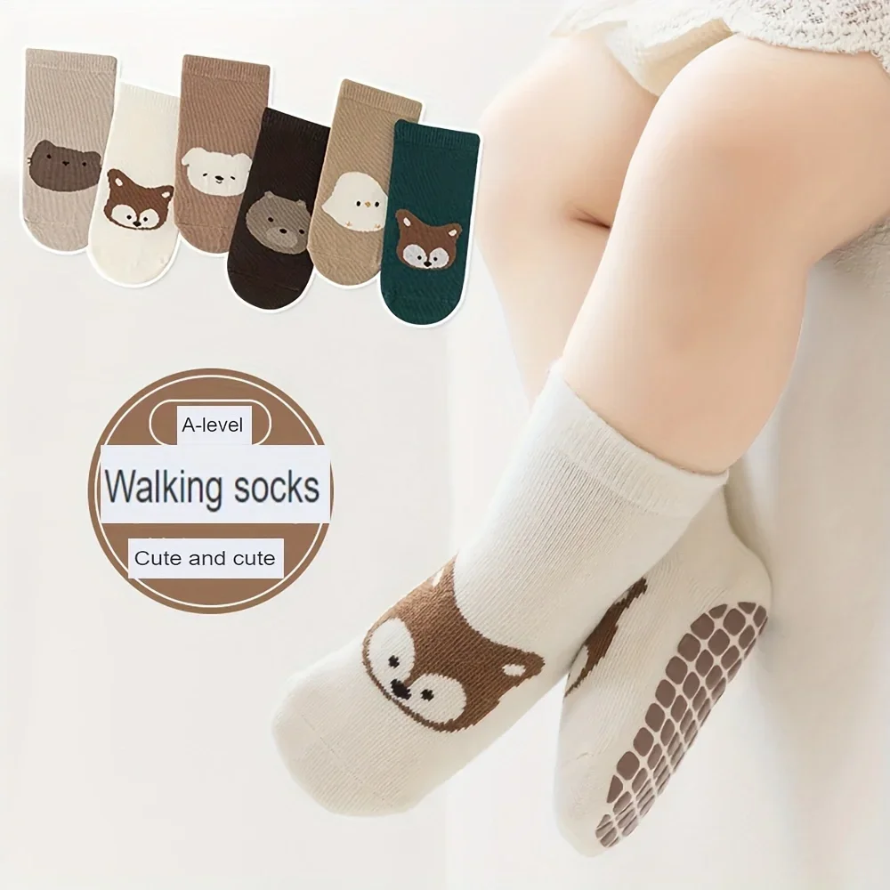 6 Pairs Autumn And Winter Larg - Unisex Baby Socks Non Slip 评论和价格