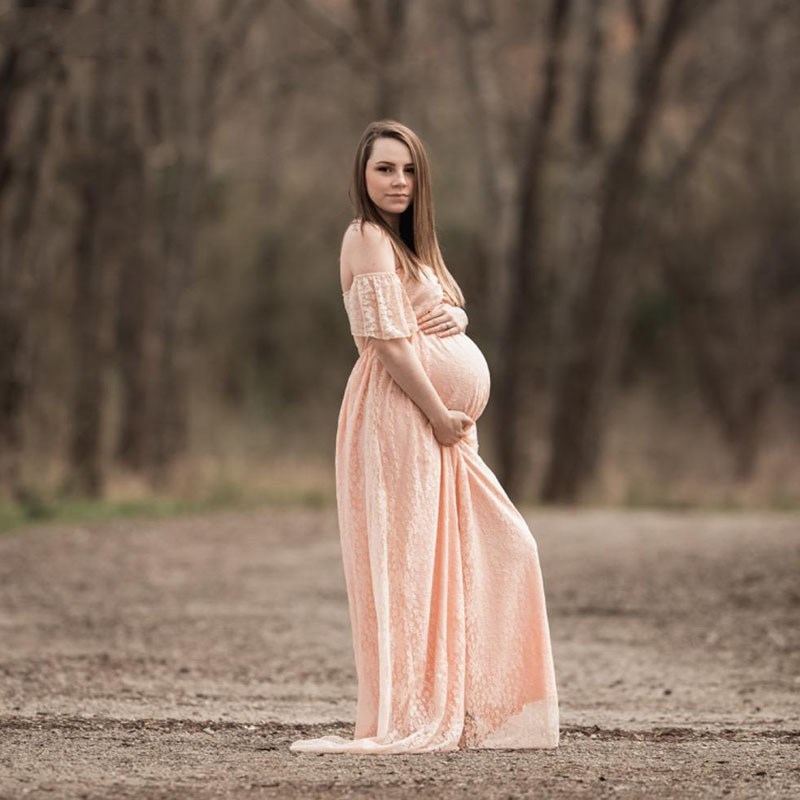 Pregnant Women Off Shoulder Ru - Maternity Wear 评论和价格