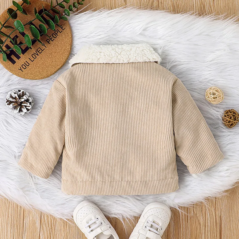Baby Corduroy Fleece Lined Jac - Toddler Boy Winter Fleece Jacket 评论和价格